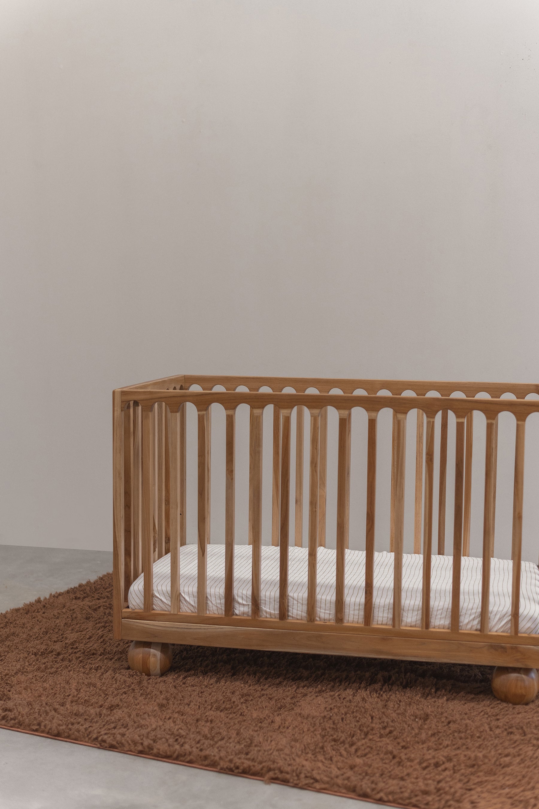 Olive Stripe 100% French Flax Linen Cot Sheet