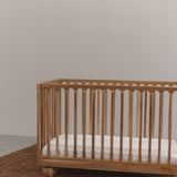 Olive Stripe 100% French Flax Linen Cot Sheet