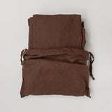 Dark Chocolate 100% French Flax Linen Duvet Set