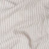 Coffee Stripe 100% French Flax Linen Duvet Set