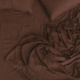 Dark Chocolate 100% French Flax Linen Pillowcases (Set of Two)