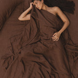 Dark Chocolate 100% French Flax Linen Sheet Set